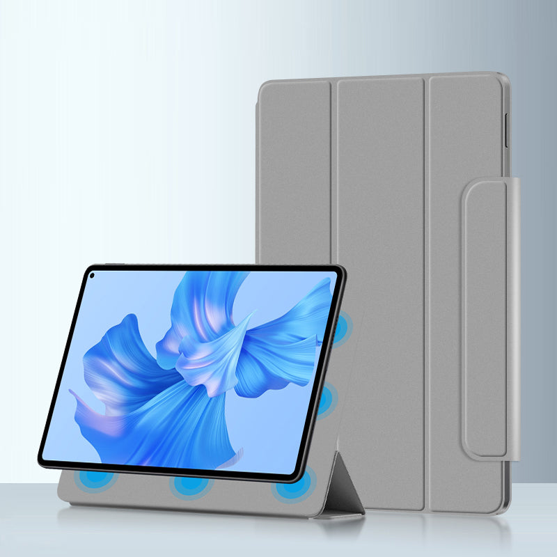 For Huawei MatePad Pro 11 (2022) Magnetic Closing PU Leather Tablet Case Folio Flip Tri-fold Stand Design Cover