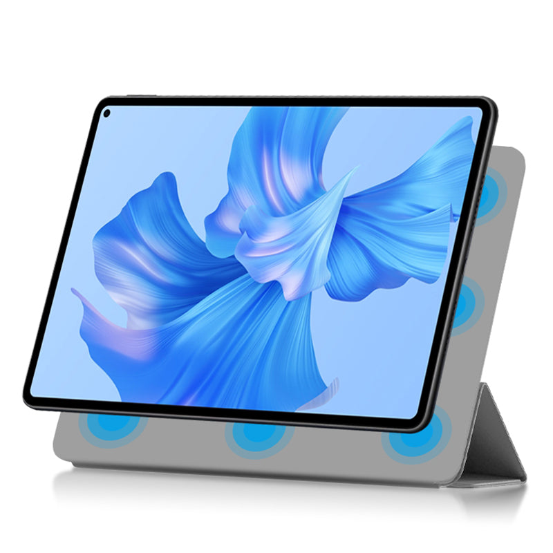 For Huawei MatePad Pro 11 (2022) Magnetic Closing PU Leather Tablet Case Folio Flip Tri-fold Stand Design Cover