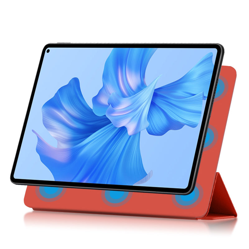 For Huawei MatePad Pro 11 (2022) Magnetic Closing PU Leather Tablet Case Folio Flip Tri-fold Stand Design Cover