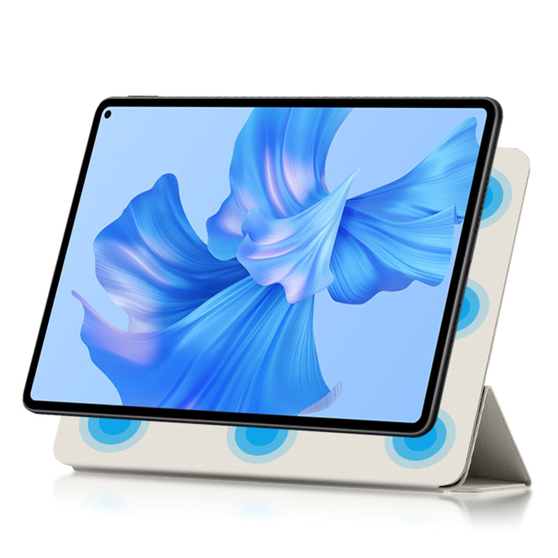 For Huawei MatePad Pro 11 (2022) Magnetic Closing PU Leather Tablet Case Folio Flip Tri-fold Stand Design Cover
