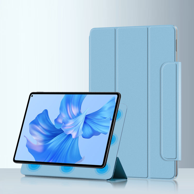 For Huawei MatePad Pro 11 (2022) Magnetic Closing PU Leather Tablet Case Folio Flip Tri-fold Stand Design Cover