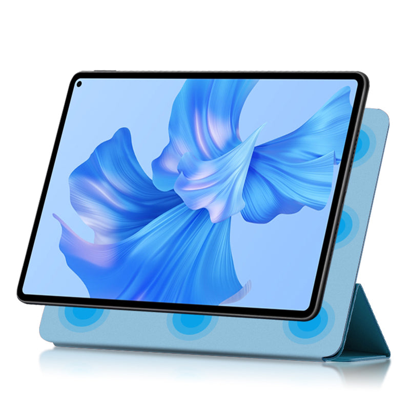 For Huawei MatePad Pro 11 (2022) Magnetic Closing PU Leather Tablet Case Folio Flip Tri-fold Stand Design Cover