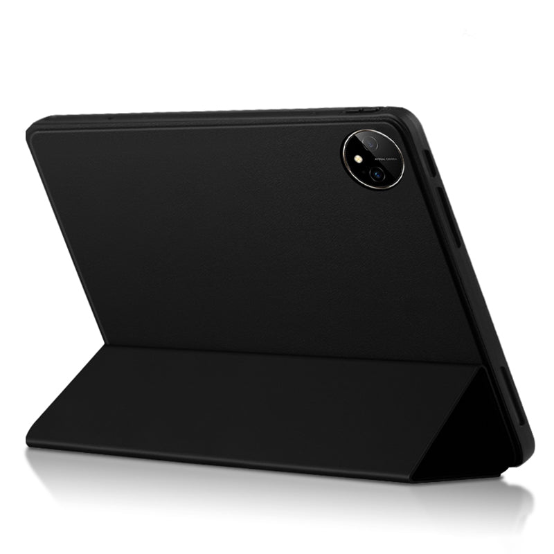 For Huawei MatePad Pro 11 (2022) Folio Flip Anti-fall Protective Cover TPU+PU Leather Skin-touch Tablet Case with Three-fold Stand