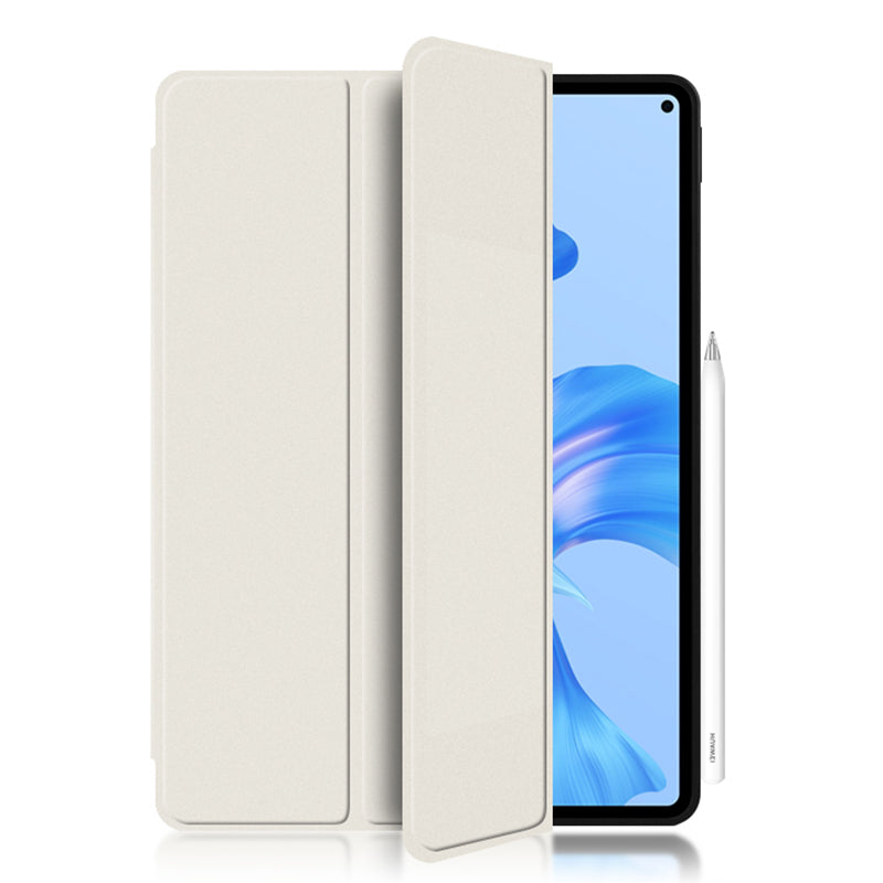 For Huawei MatePad Pro 11 (2022) Folio Flip Anti-fall Protective Cover TPU+PU Leather Skin-touch Tablet Case with Three-fold Stand