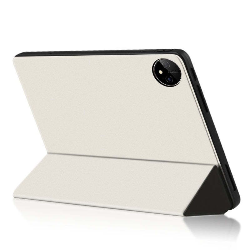 For Huawei MatePad Pro 11 (2022) Folio Flip Anti-fall Protective Cover TPU+PU Leather Skin-touch Tablet Case with Three-fold Stand