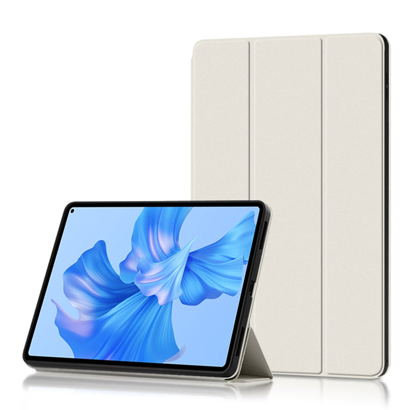 For Huawei MatePad Pro 11 (2022) Folio Flip Anti-fall Protective Cover TPU+PU Leather Skin-touch Tablet Case with Three-fold Stand