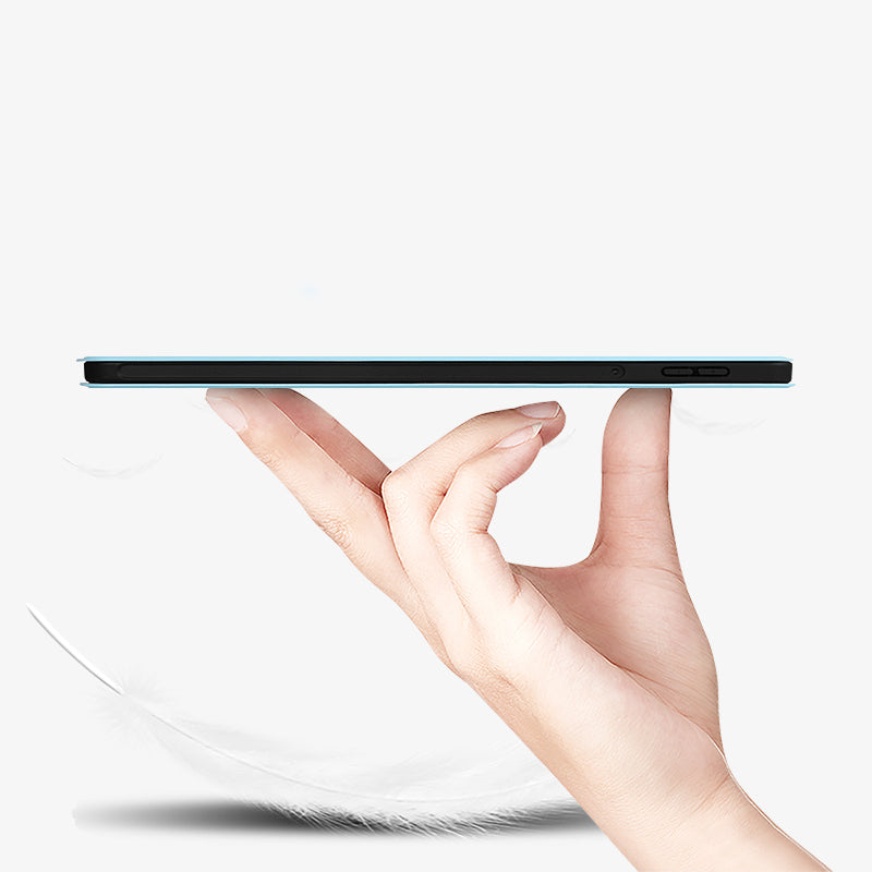 For Huawei MatePad Pro 11 (2022) Folio Flip Anti-fall Protective Cover TPU+PU Leather Skin-touch Tablet Case with Three-fold Stand