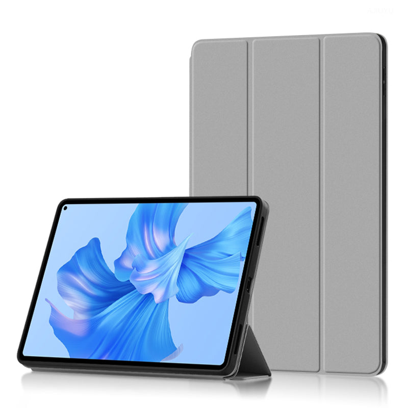 For Huawei MatePad Pro 11 (2022) Folio Flip Anti-fall Protective Cover TPU+PU Leather Skin-touch Tablet Case with Three-fold Stand