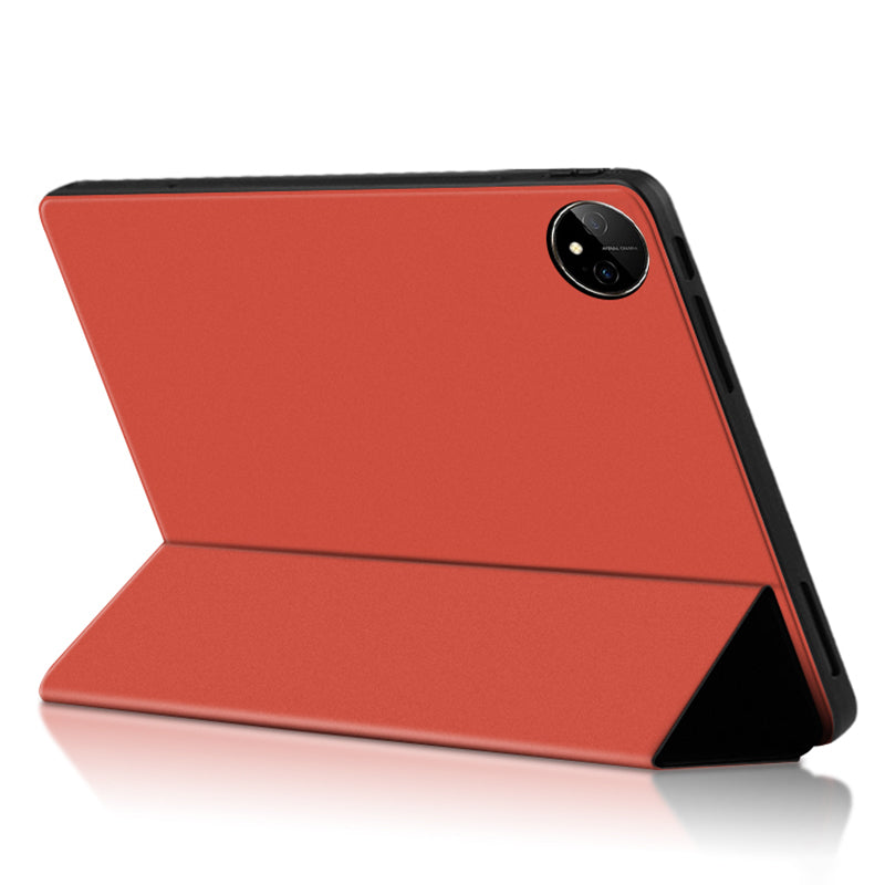 For Huawei MatePad Pro 11 (2022) Folio Flip Anti-fall Protective Cover TPU+PU Leather Skin-touch Tablet Case with Three-fold Stand