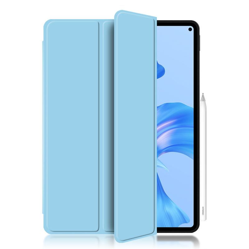 For Huawei MatePad Pro 11 (2022) Folio Flip Anti-fall Protective Cover TPU+PU Leather Skin-touch Tablet Case with Three-fold Stand
