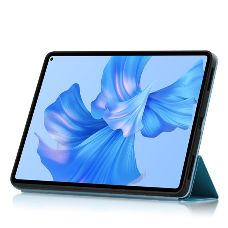 For Huawei MatePad Pro 11 (2022) Folio Flip Anti-fall Protective Cover TPU+PU Leather Skin-touch Tablet Case with Three-fold Stand