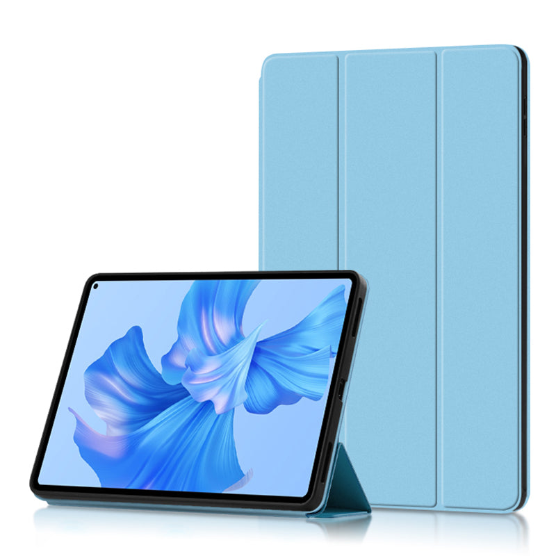 For Huawei MatePad Pro 11 (2022) Folio Flip Anti-fall Protective Cover TPU+PU Leather Skin-touch Tablet Case with Three-fold Stand