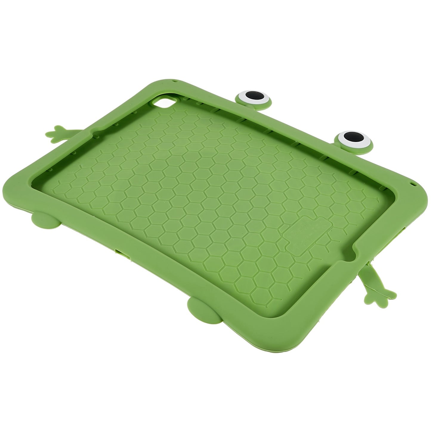 For iPad Air (2013) / Air 2 / iPad 9.7-inch (2017) / (2018) Cartoon Frog Design Tablet Case Anti-drop Kickstand Silicone + PC Cover