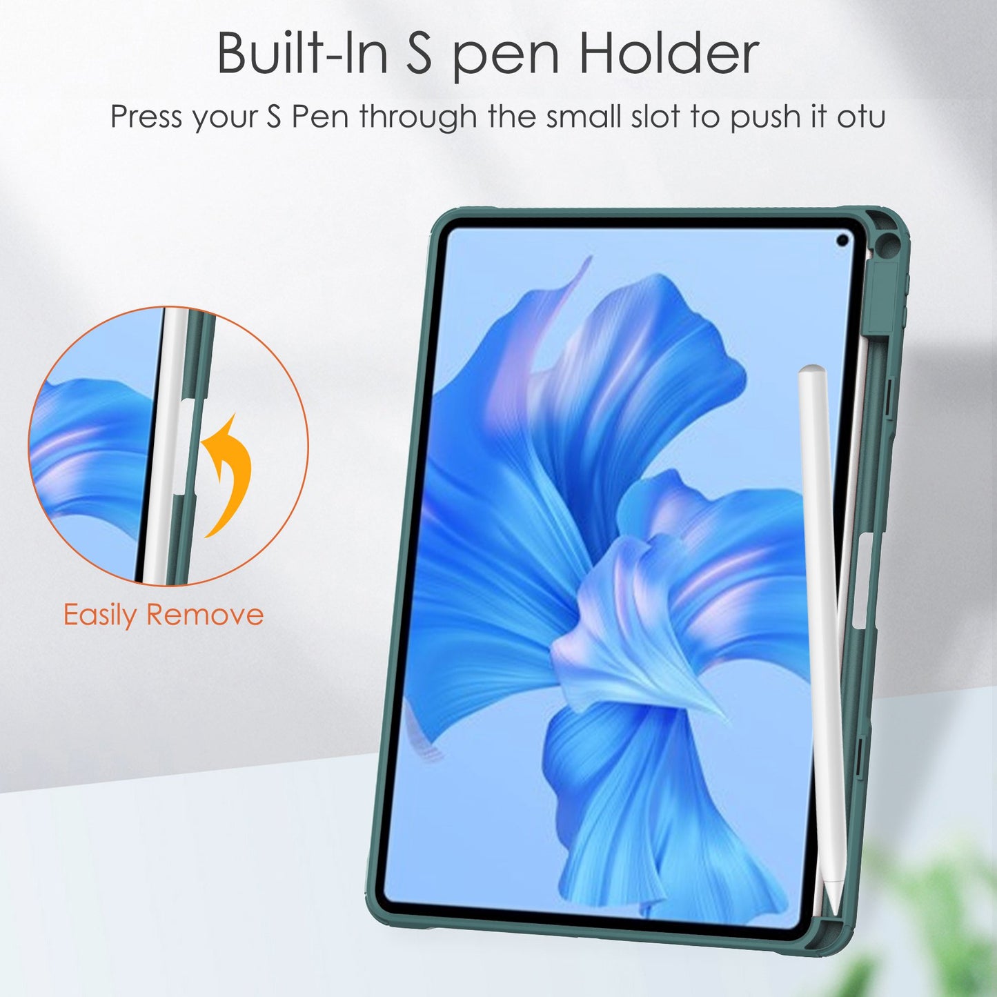 For Huawei MatePad Pro 11 (2022) PU Leather Foldable Stand Tablet Case Auto Wake / Sleep Clear Cover with Pencil Holder