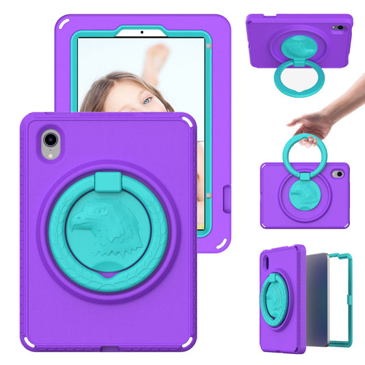 For iPad mini (2021) Portable EVA Case with Shoulder Strap / Waterproof Screen Protector Shockproof Tablet Kickstand Case