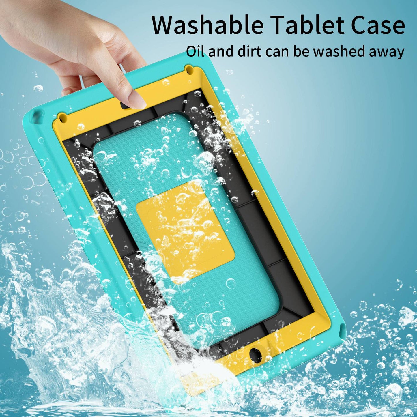 For iPad Air (2013) / Air 2 / 9.7-inch (2017) / (2018) EVA Shockproof Case with Shoulder Strap / Waterproof Screen Protector Anti-Scratch Cover Portable Tablet Case