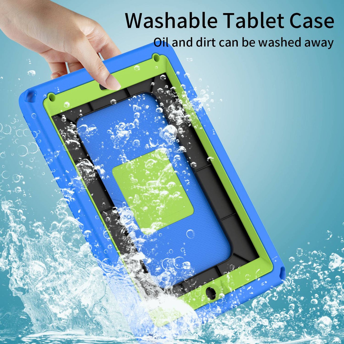 For iPad Air (2013) / Air 2 / 9.7-inch (2017) / (2018) EVA Shockproof Case with Shoulder Strap / Waterproof Screen Protector Anti-Scratch Cover Portable Tablet Case