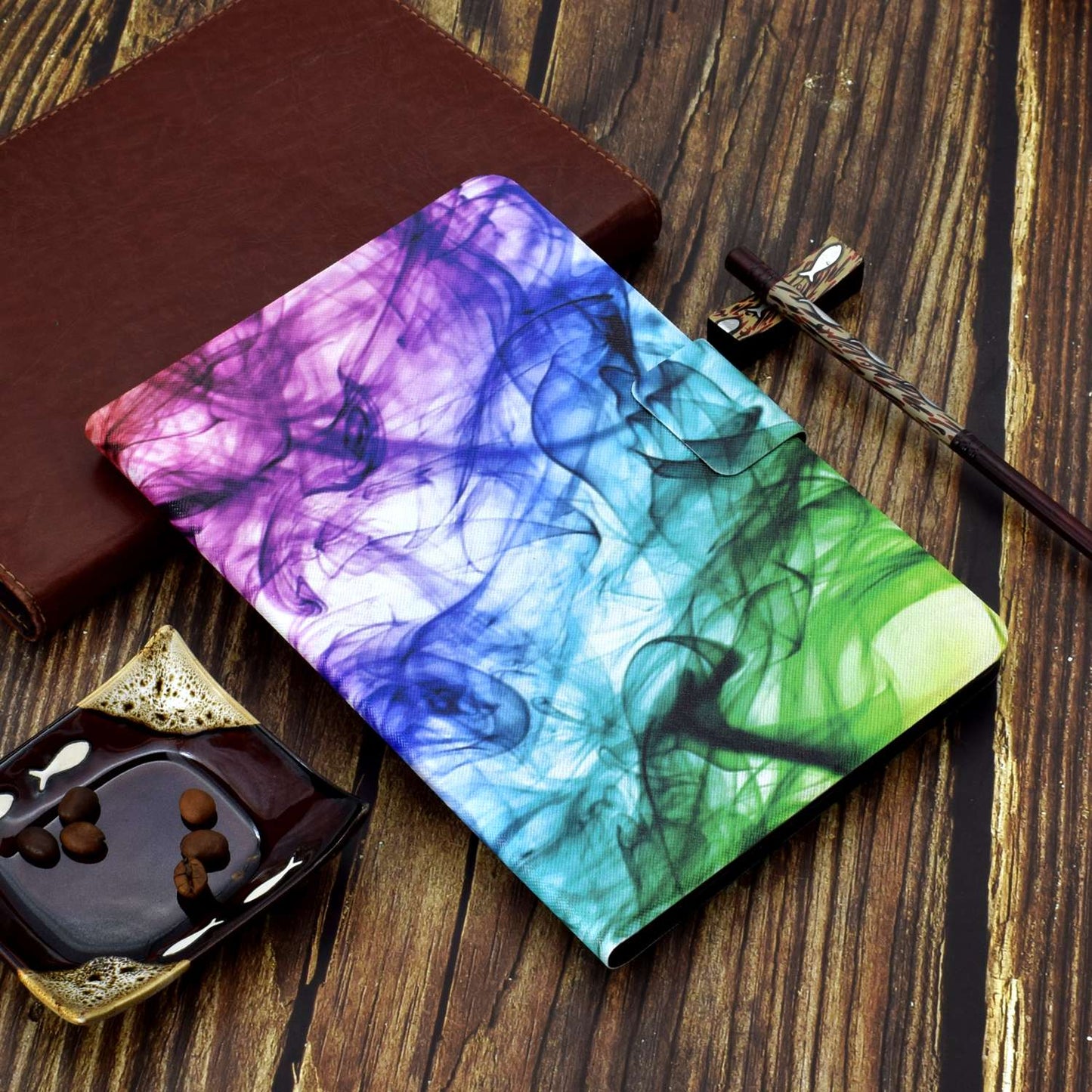For iPad Mini 1 / 2 / 3 / 4 / mini (2019) 7.9 inch Pattern Printing Magnetic Flip Case PU Leather Folding Folio Stand Cover with Card Slots