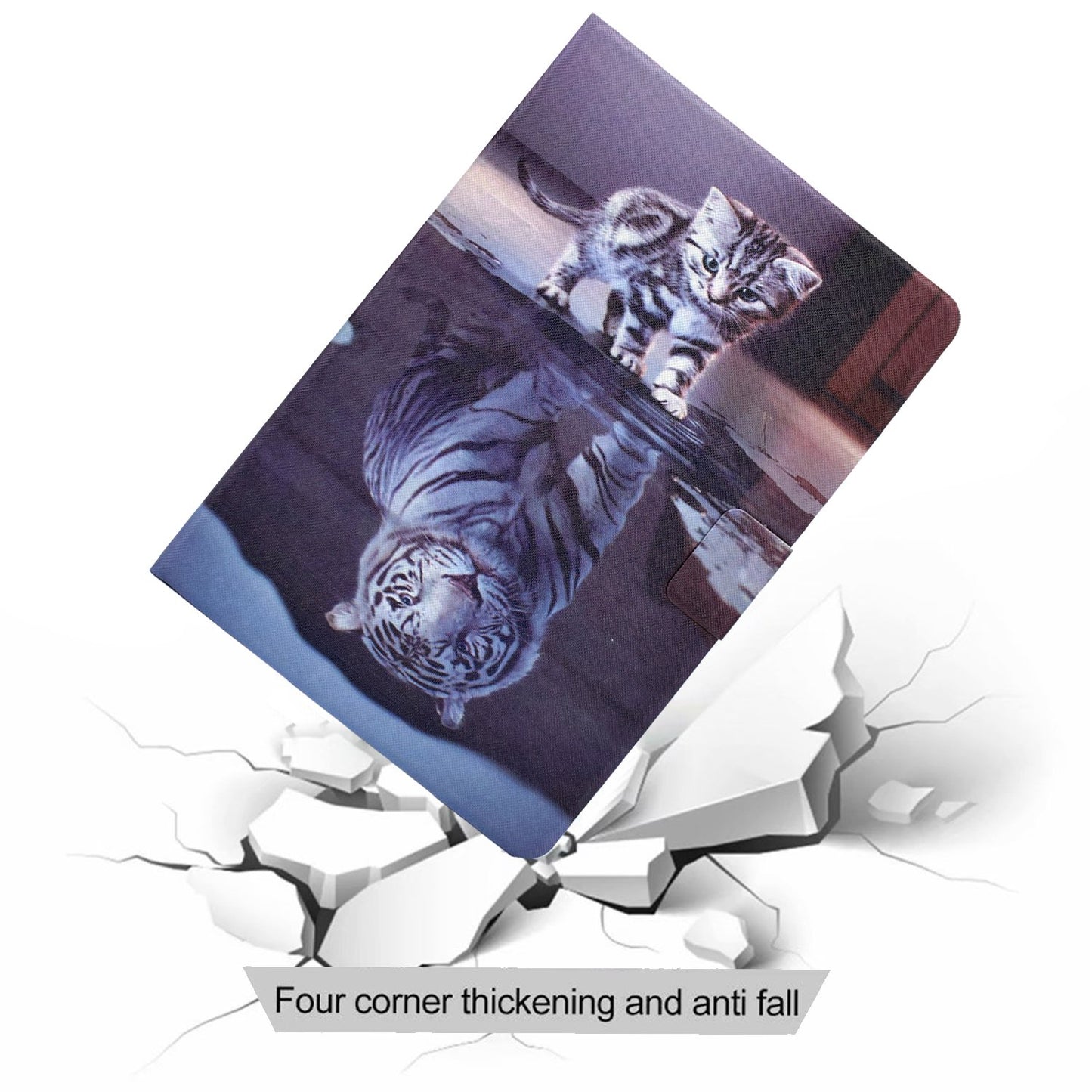For iPad Mini 1 / 2 / 3 / 4 / mini (2019) 7.9 inch Pattern Printing Magnetic Flip Case PU Leather Folding Folio Stand Cover with Card Slots