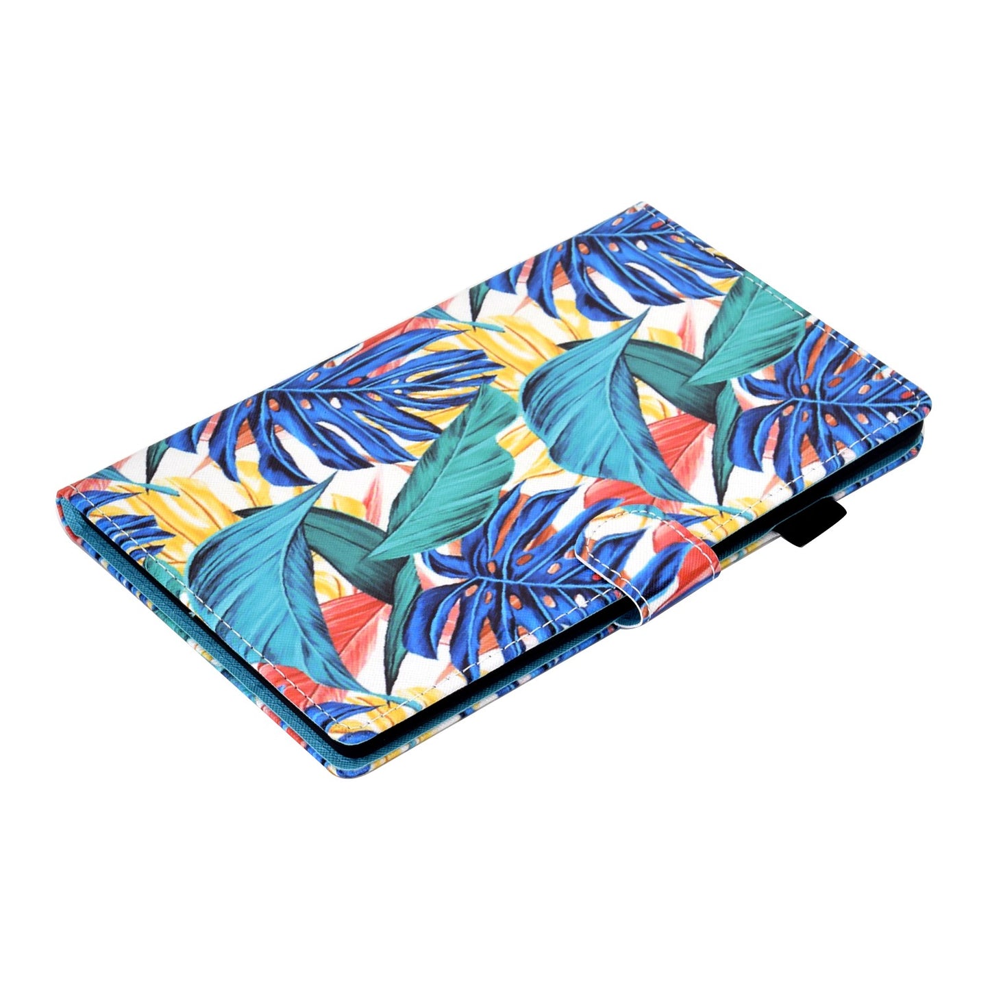 For Amazon Fire HD 8 (2016) / (2017) / (2018) Shockproof Cover Anti-Scratch Leather Case Stitched Pattern Printed Magnetic Closure Tablet Stand Case with Wallet / Card Slots