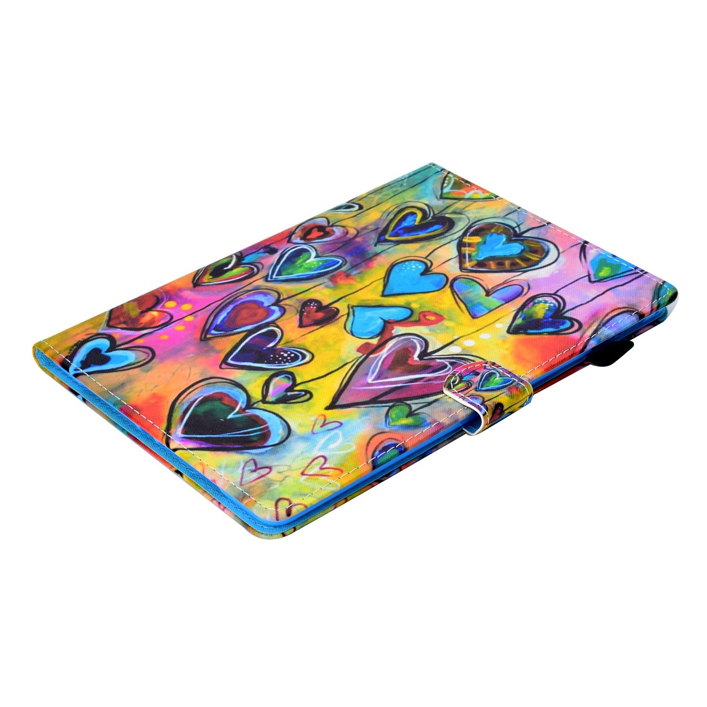 For iPad Air (2013) / Air 2 / iPad 9.7-inch (2017) / (2018) PU Leather Tablet Case Stitching Pattern Printing Stand Cover with Card Holder