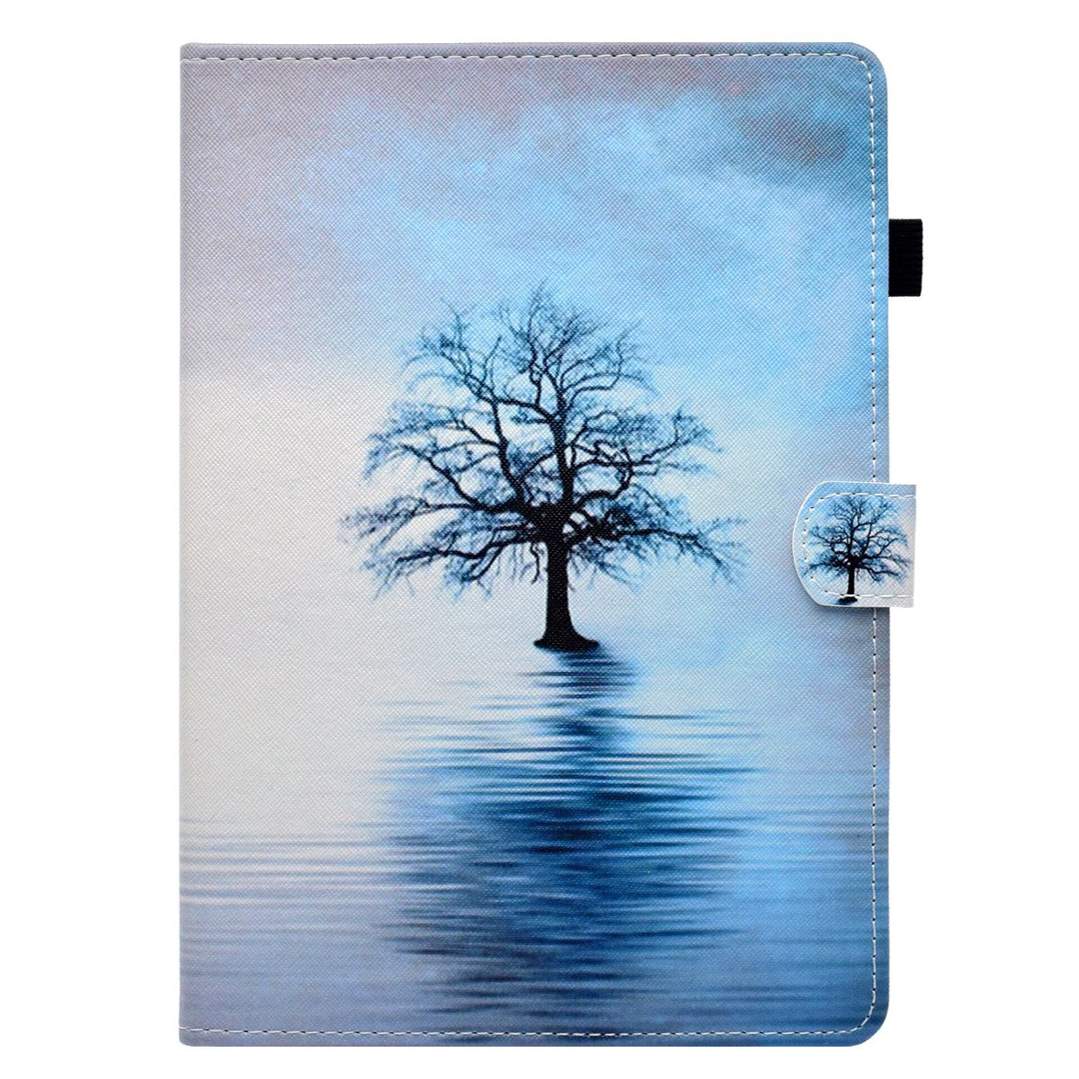 For iPad Air (2013) / Air 2 / iPad 9.7-inch (2017) / (2018) PU Leather Tablet Case Stitching Pattern Printing Stand Cover with Card Holder