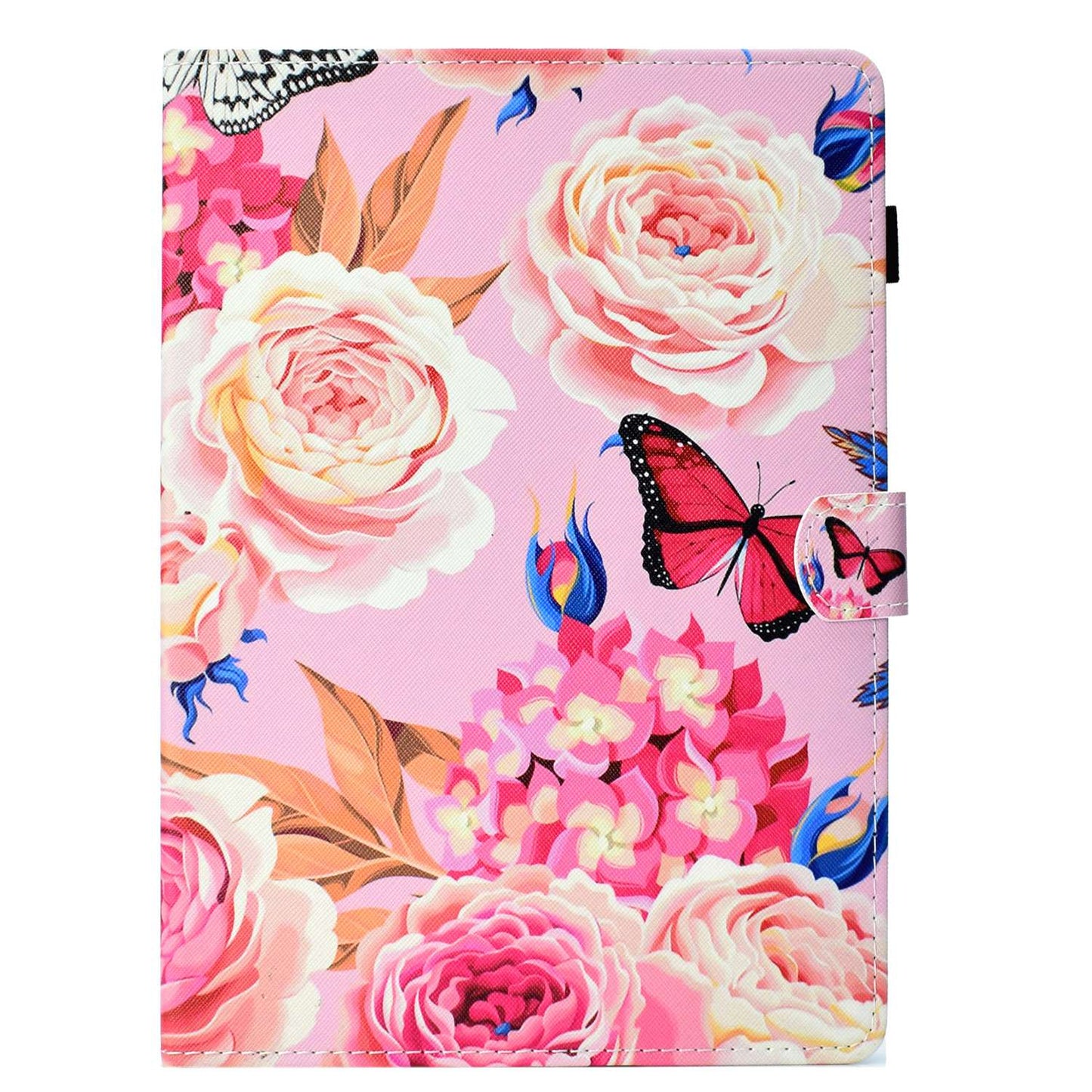 For iPad Air (2013) / Air 2 / iPad 9.7-inch (2017) / (2018) PU Leather Tablet Case Stitching Pattern Printing Stand Cover with Card Holder