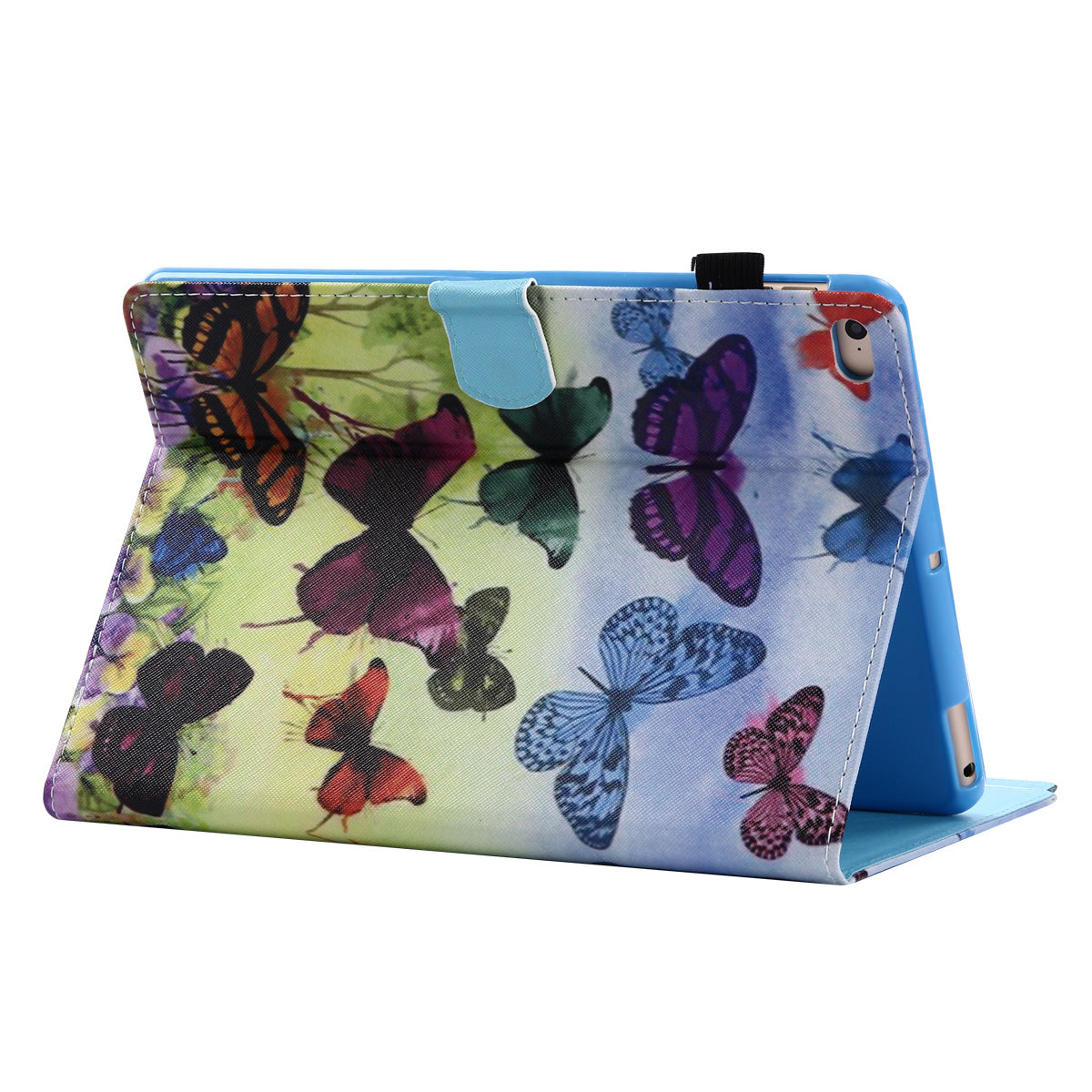 For iPad Air (2013) / Air 2 / iPad 9.7-inch (2017) / (2018) PU Leather Tablet Case Stitching Pattern Printing Stand Cover with Card Holder