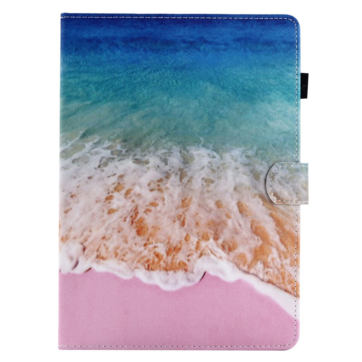 For iPad Air (2013) / Air 2 / iPad 9.7-inch (2017) / (2018) PU Leather Tablet Case Stitching Pattern Printing Stand Cover with Card Holder
