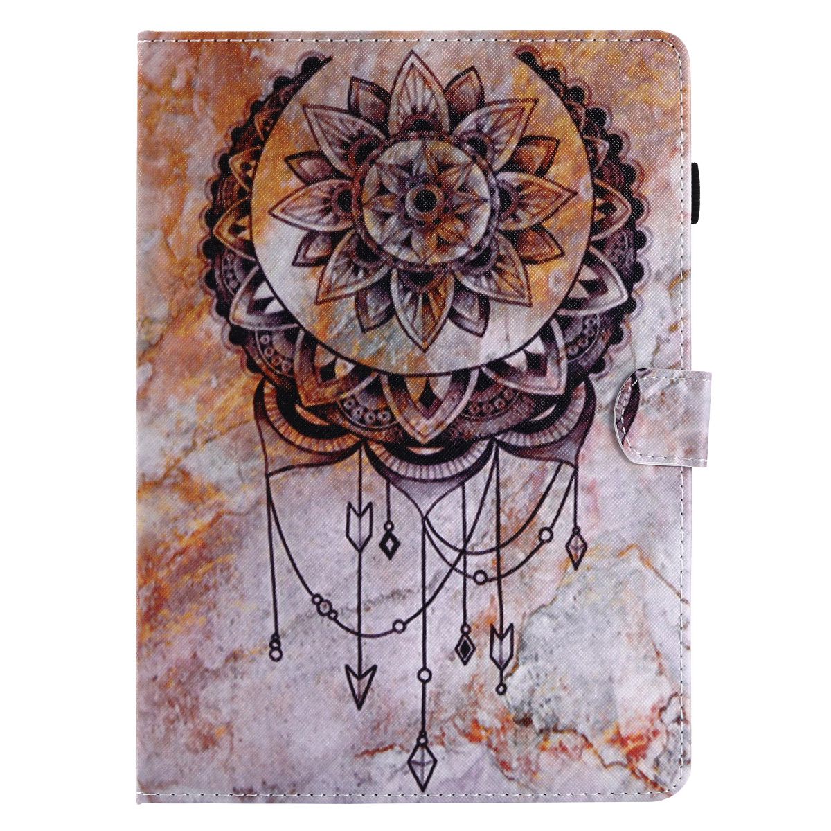 For iPad Air (2013) / Air 2 / iPad 9.7-inch (2017) / (2018) PU Leather Tablet Case Stitching Pattern Printing Stand Cover with Card Holder