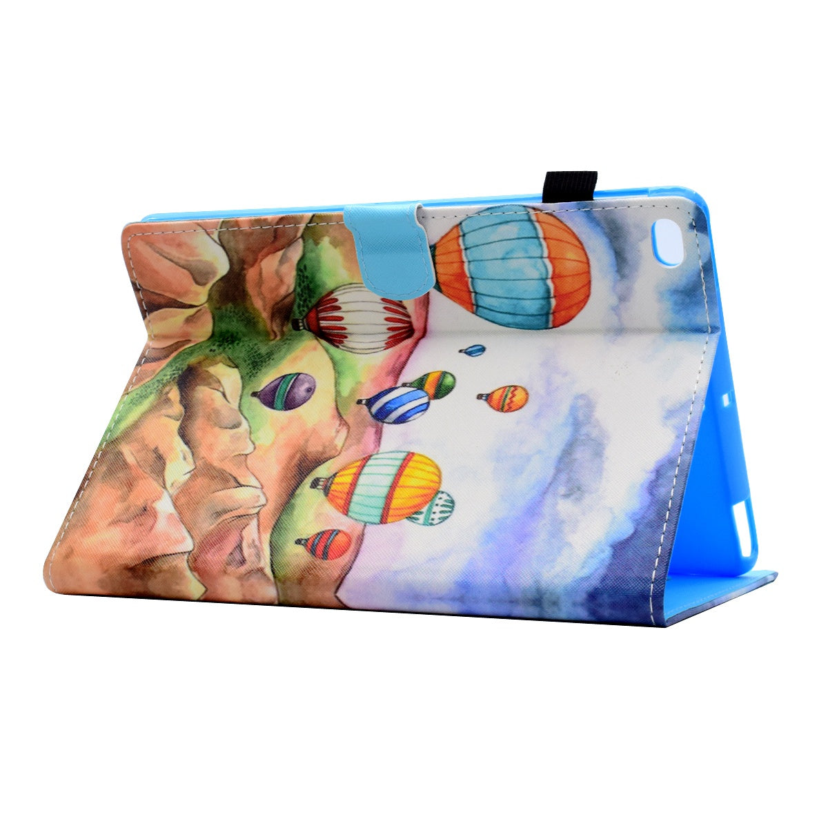 For iPad Air (2013) / Air 2 / iPad 9.7-inch (2017) / (2018) PU Leather Tablet Case Stitching Pattern Printing Stand Cover with Card Holder