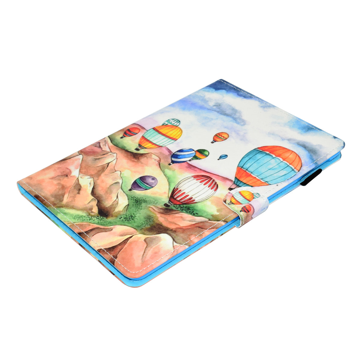 For iPad Air (2013) / Air 2 / iPad 9.7-inch (2017) / (2018) PU Leather Tablet Case Stitching Pattern Printing Stand Cover with Card Holder