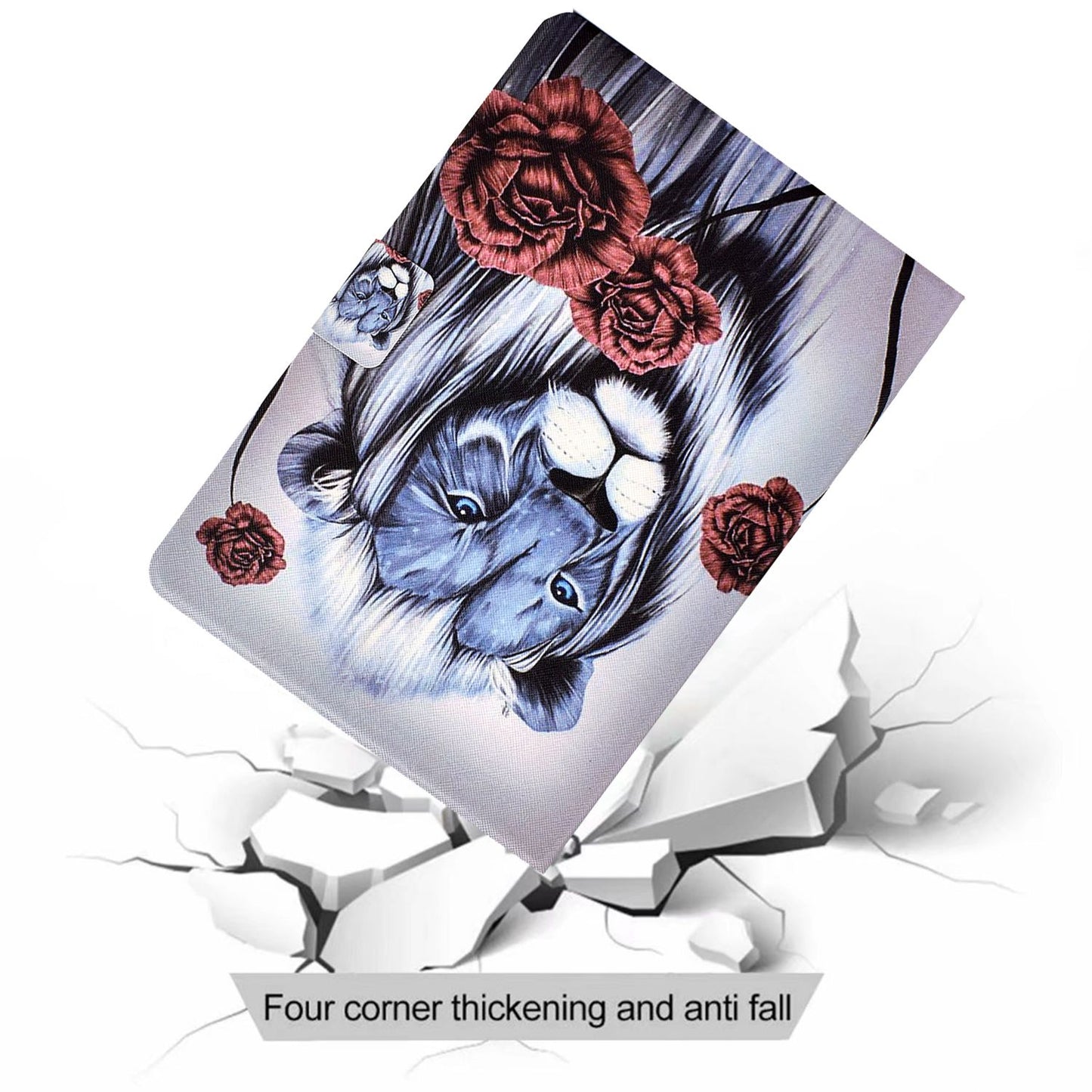 For iPad Air (2013) / Air 2 / iPad 9.7-inch (2017) / (2018) Pattern Printing Tablet Cover PU Leather Stand Card Slots Magnetic Clasp Case