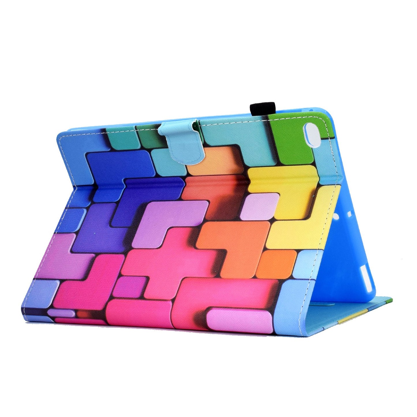 For iPad Air (2013) / Air 2 / iPad 9.7-inch (2017) / (2018) Stitched Leather Case Protective Tablet Cover Pattern Printed Magnetic Closure Shockproof Cover with Stand / Card Slots