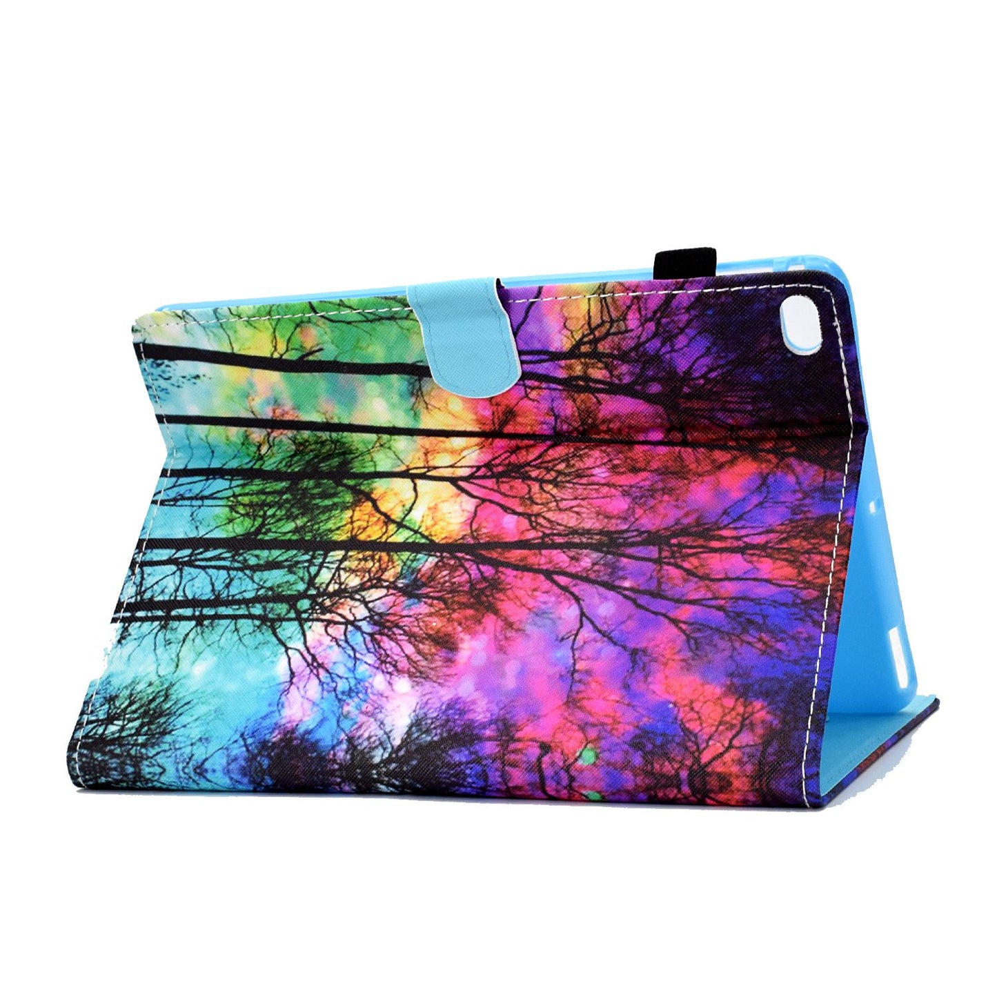 For iPad Air (2013) / Air 2 / iPad 9.7-inch (2017) / (2018) Stitched Leather Case Protective Tablet Cover Pattern Printed Magnetic Closure Shockproof Cover with Stand / Card Slots