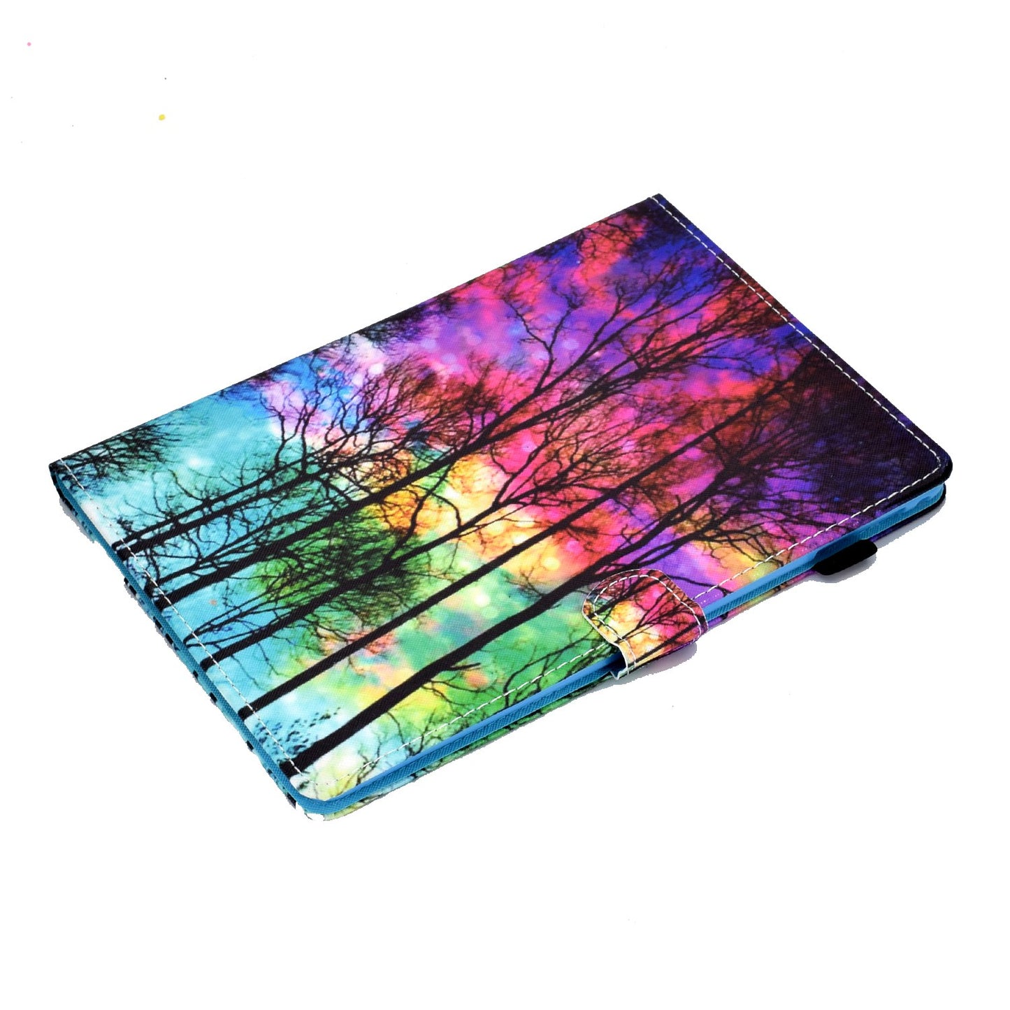 For iPad Air (2013) / Air 2 / iPad 9.7-inch (2017) / (2018) Stitched Leather Case Protective Tablet Cover Pattern Printed Magnetic Closure Shockproof Cover with Stand / Card Slots