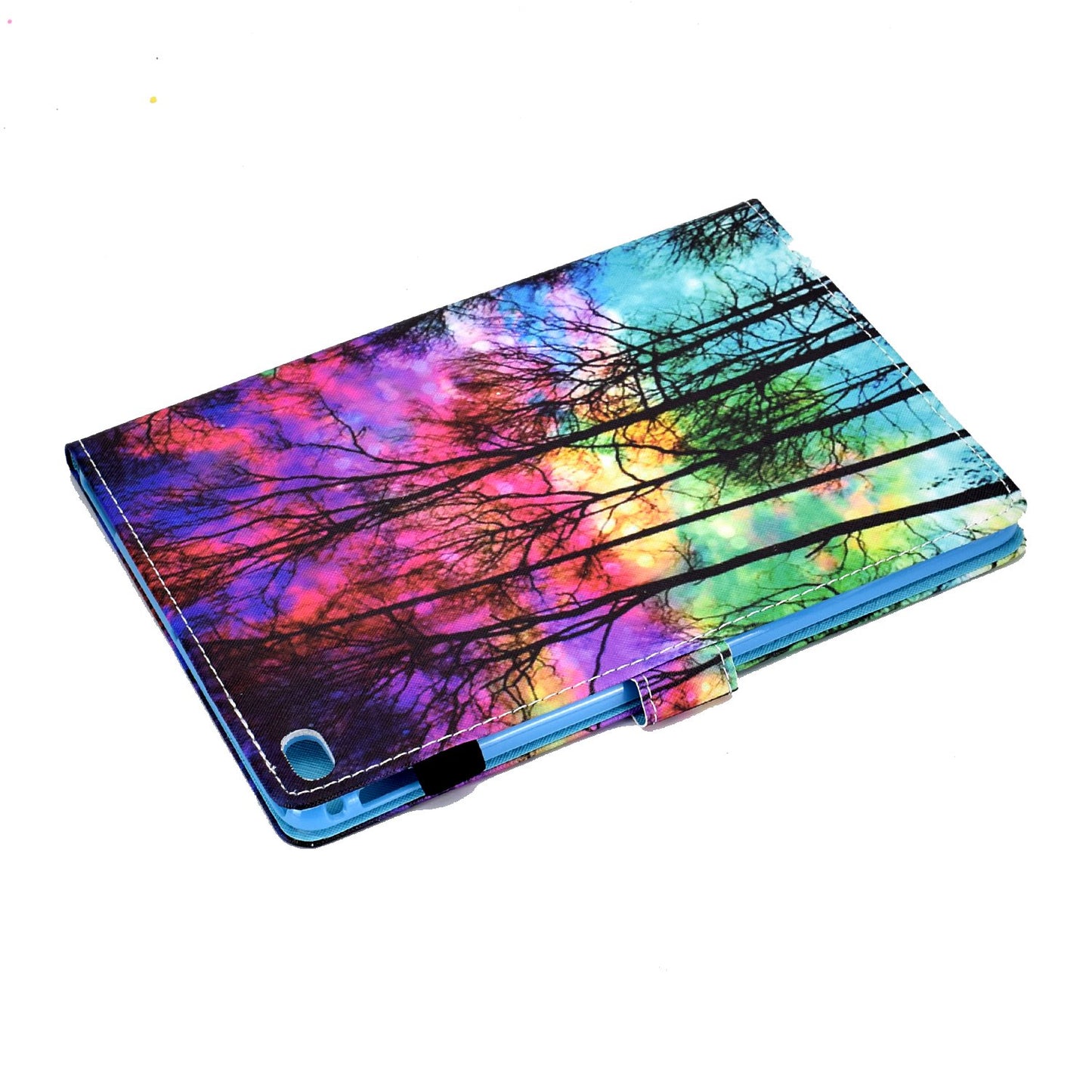 For iPad Air (2013) / Air 2 / iPad 9.7-inch (2017) / (2018) Stitched Leather Case Protective Tablet Cover Pattern Printed Magnetic Closure Shockproof Cover with Stand / Card Slots