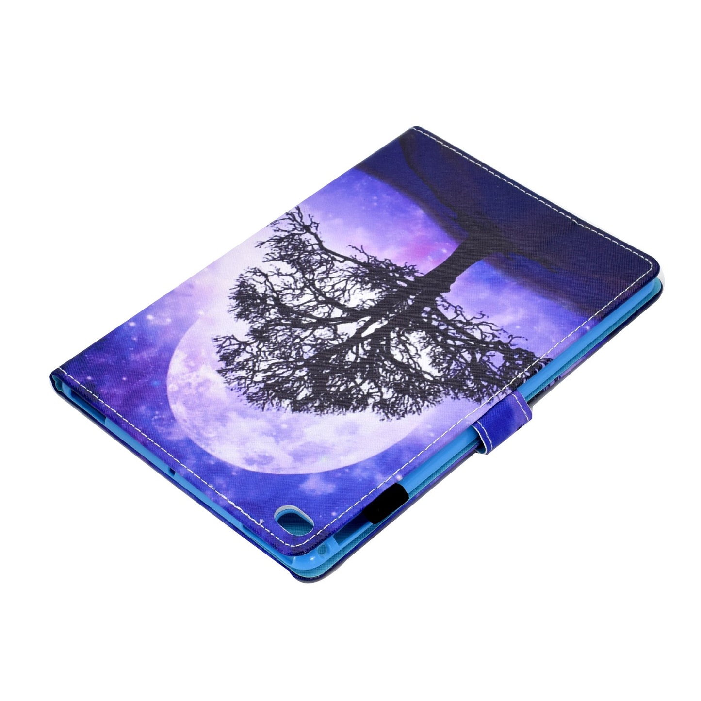 For iPad Air (2013) / Air 2 / iPad 9.7-inch (2017) / (2018) Stitched Leather Case Protective Tablet Cover Pattern Printed Magnetic Closure Shockproof Cover with Stand / Card Slots