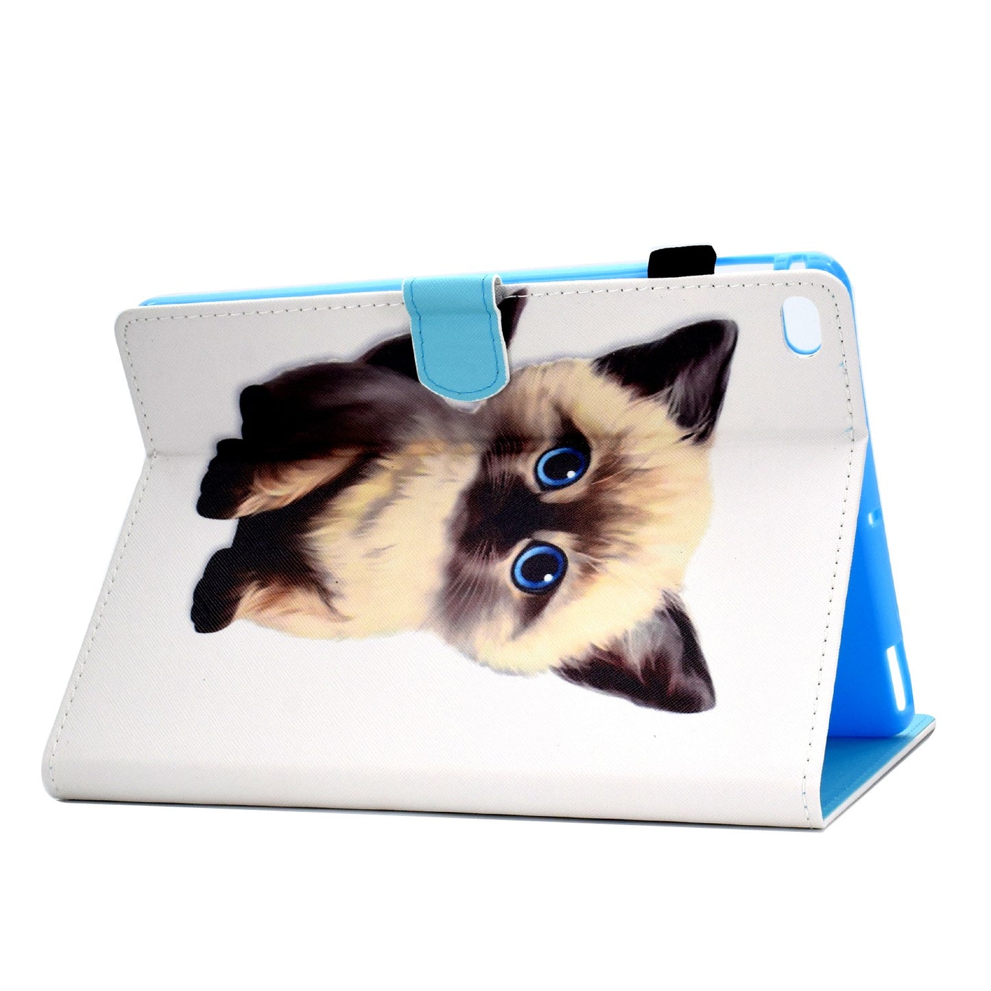 For iPad Air (2013) / Air 2 / iPad 9.7-inch (2017) / (2018) Stitched Leather Case Protective Tablet Cover Pattern Printed Magnetic Closure Shockproof Cover with Stand / Card Slots