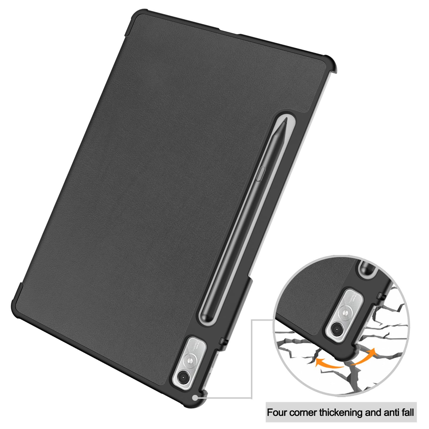 For Lenovo Tab P11 Pro Gen 2 Tri-fold Stand PU Leather Tablet Case Auto Wake / Sleep Function Drop-proof Cover