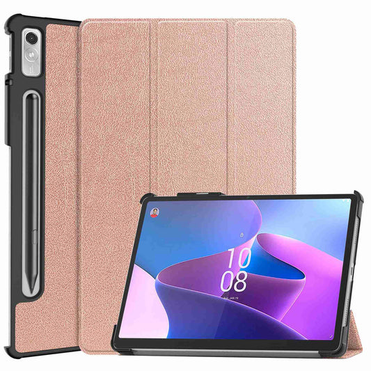 For Lenovo Tab P11 Pro Gen 2 Tri-fold Stand PU Leather Tablet Case Auto Wake / Sleep Function Drop-proof Cover