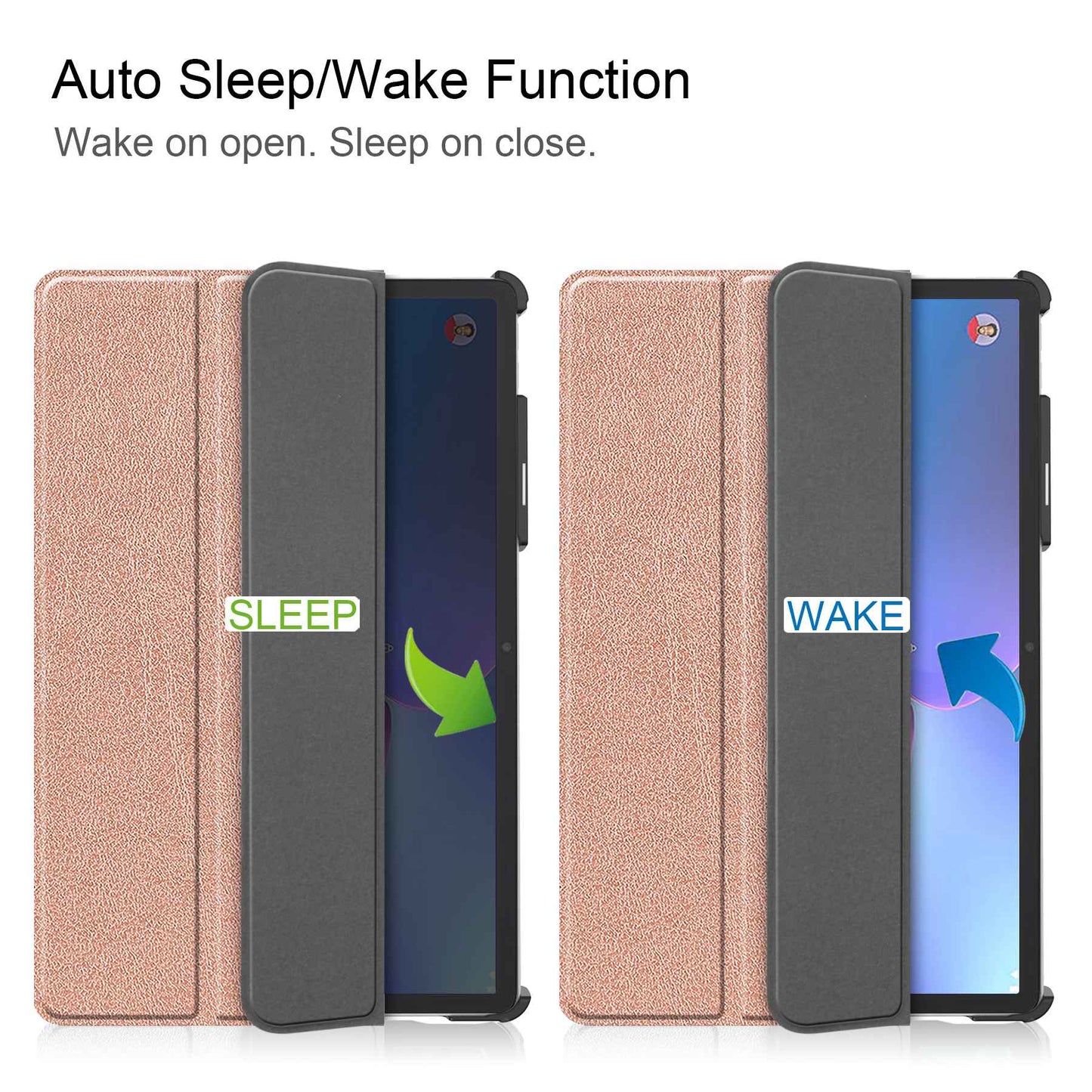 For Lenovo Tab P11 Pro Gen 2 Tri-fold Stand PU Leather Tablet Case Auto Wake / Sleep Function Drop-proof Cover