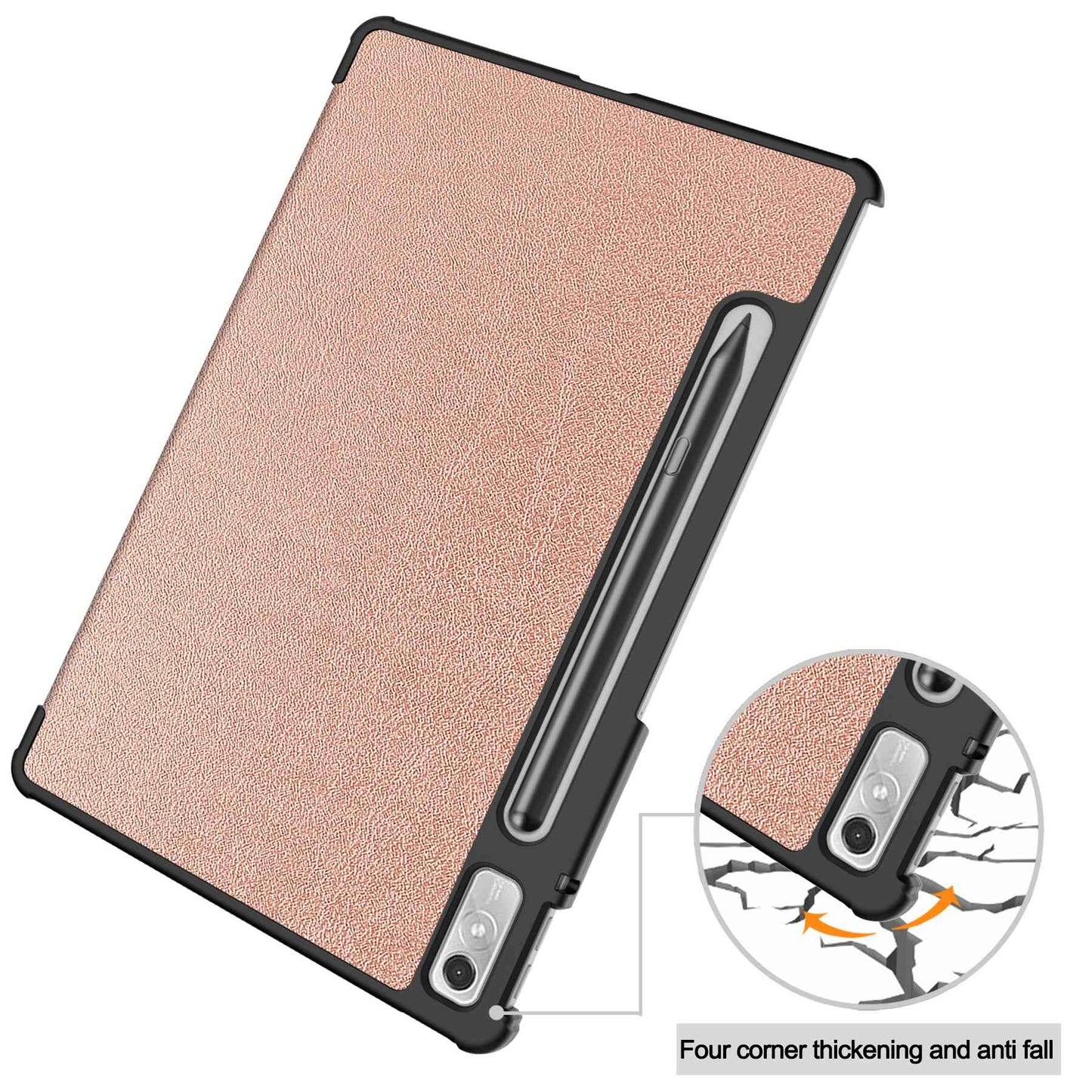 For Lenovo Tab P11 Pro Gen 2 Tri-fold Stand PU Leather Tablet Case Auto Wake / Sleep Function Drop-proof Cover