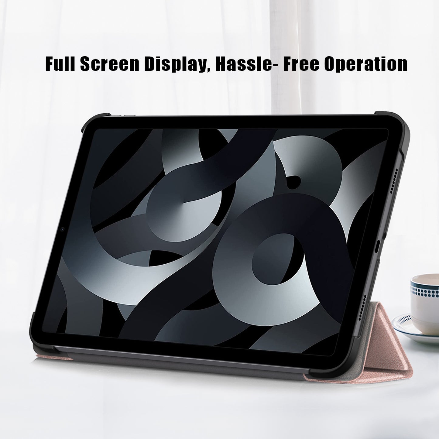 For iPad 10.2 (2022) PU Tablet Case Trifold Stand Shockproof Full Body Protective Cover with Auto Wake / Sleep