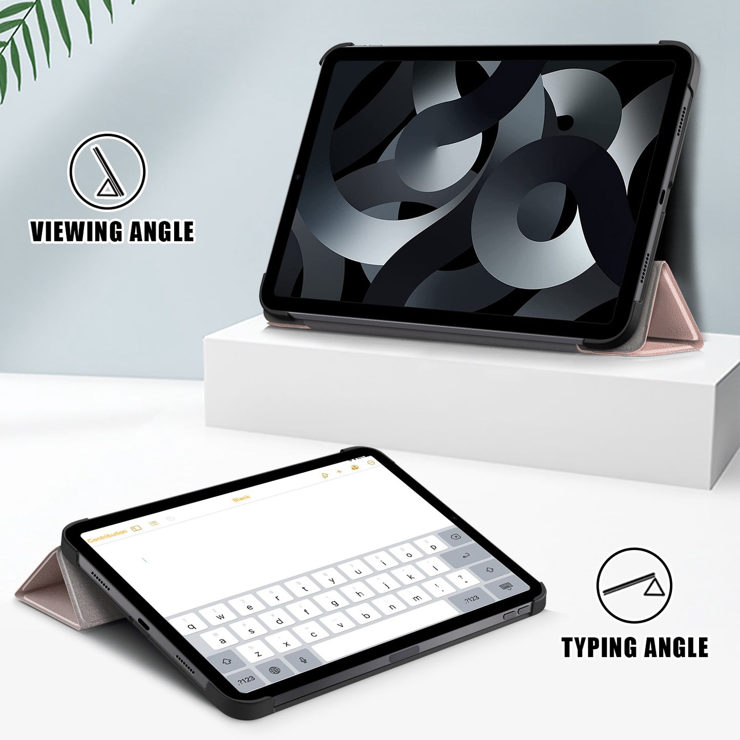 For iPad 10.2 (2022) PU Tablet Case Trifold Stand Shockproof Full Body Protective Cover with Auto Wake / Sleep