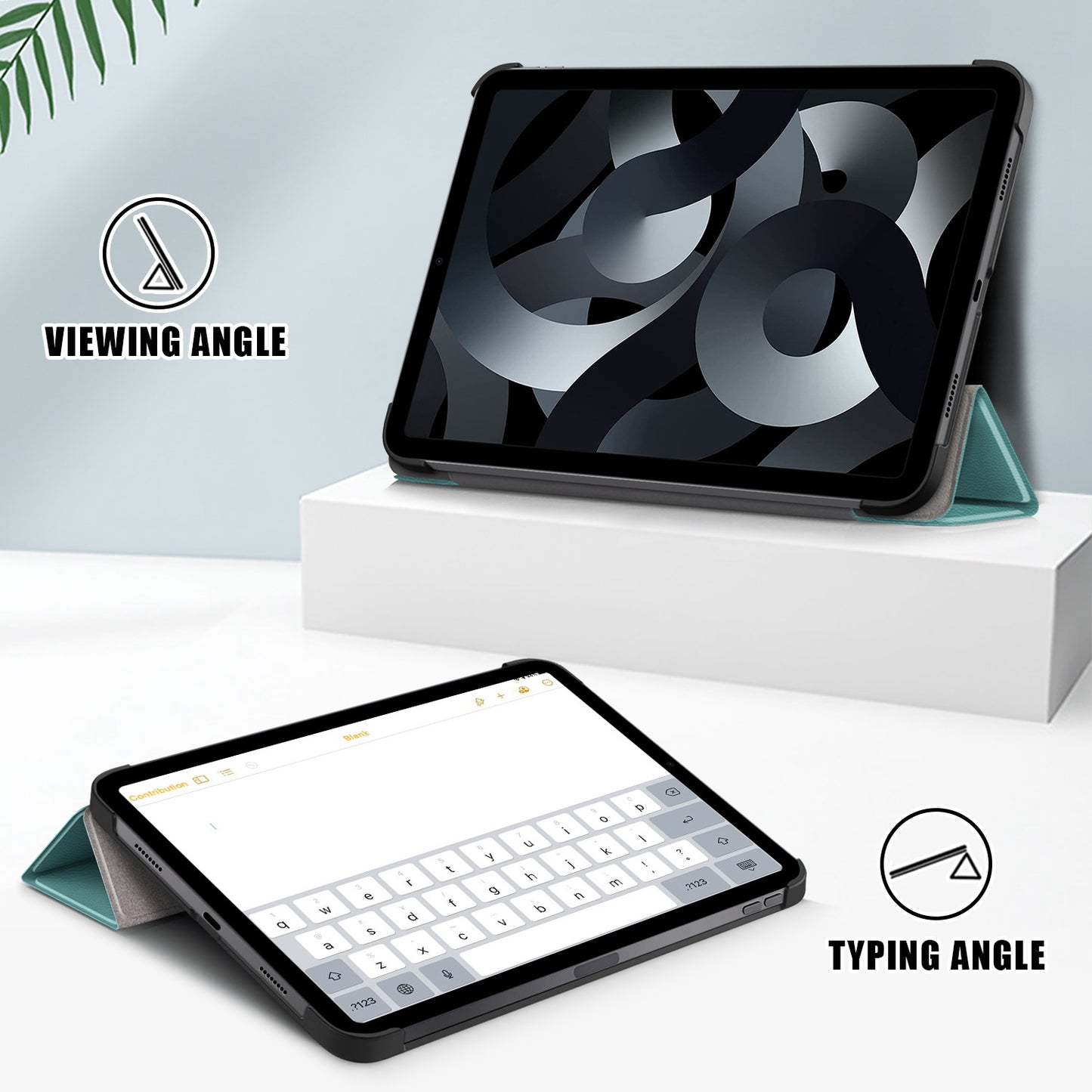 For iPad 10.2 (2022) PU Tablet Case Trifold Stand Shockproof Full Body Protective Cover with Auto Wake / Sleep