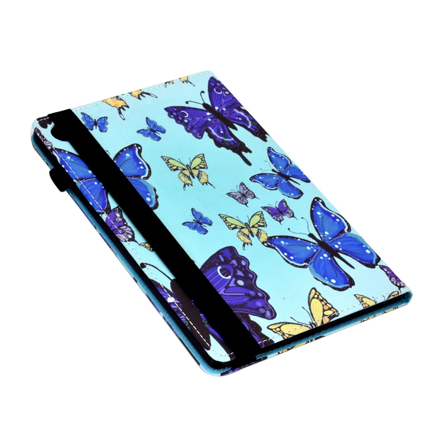 Tablet Case For Lenovo M10 FHD REL / M10 Plus X606F Pattern Printing Stitching Line PU Leather Protective Cover Stand with Elastic Band and Card Slots