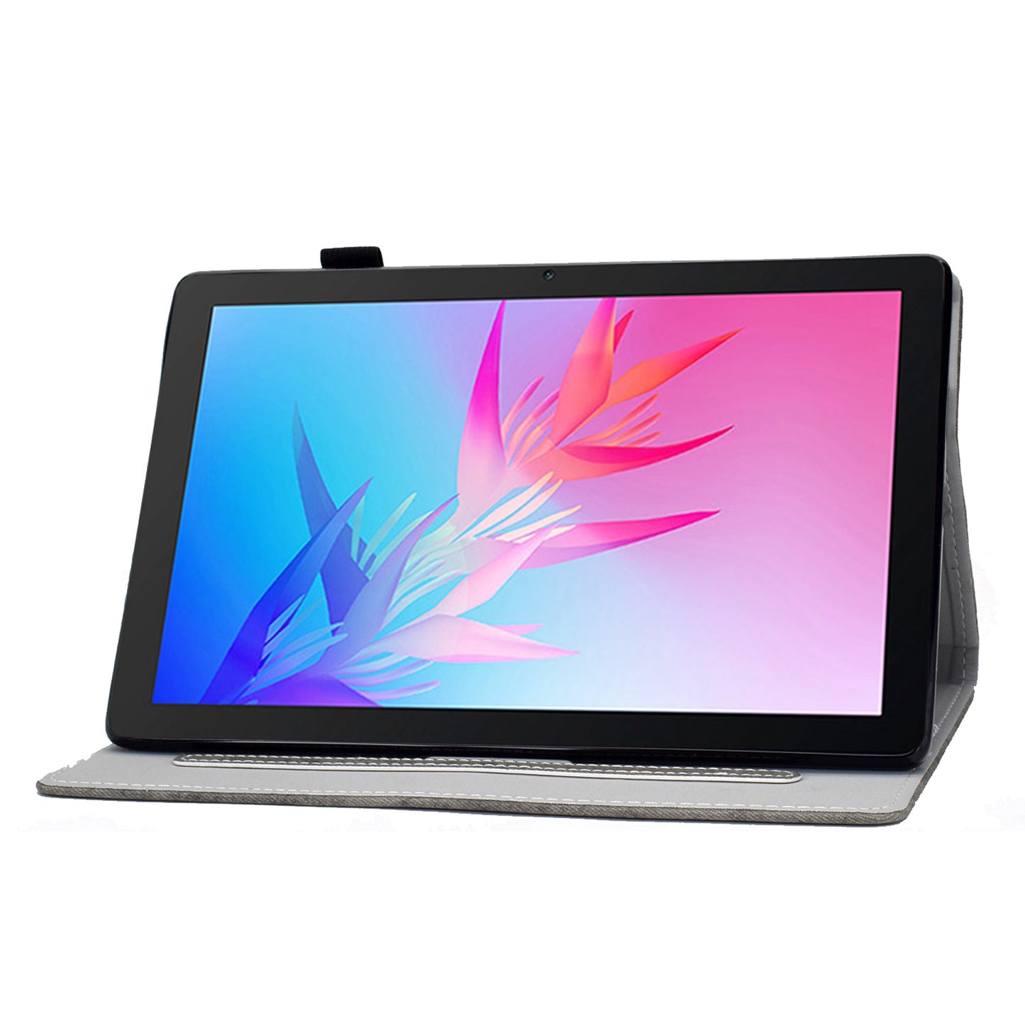 For Huawei Enjoy Tablet 2 / MatePad T 10 9.7 inch / T 10S 10.1 inch / Honor Pad 6 10.1-inch / Pad X6 9.7 inch Cloth Texture Case Solid Color Stitching Leather Stand Card Slots Magnetic Cover