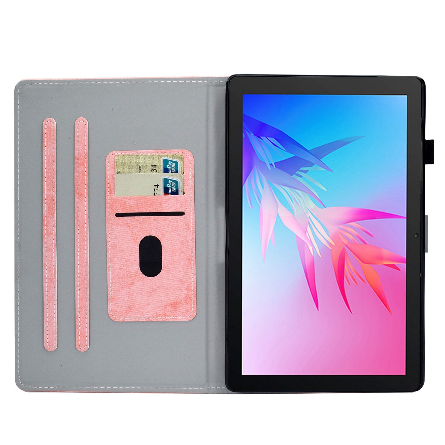 For Huawei Enjoy Tablet 2 / MatePad T 10 9.7 inch / T 10S 10.1 inch / Honor Pad 6 10.1-inch / Pad X6 9.7 inch Cloth Texture Case Solid Color Stitching Leather Stand Card Slots Magnetic Cover
