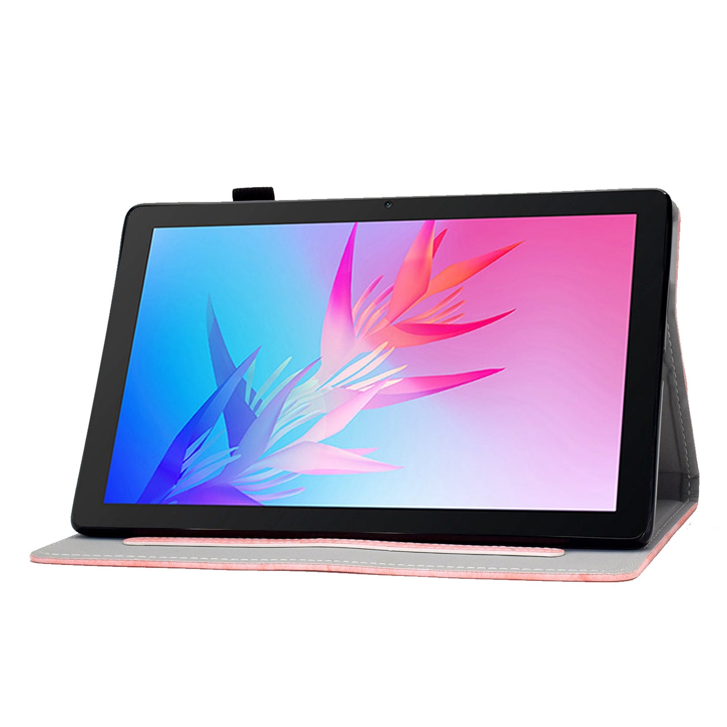 For Huawei Enjoy Tablet 2 / MatePad T 10 9.7 inch / T 10S 10.1 inch / Honor Pad 6 10.1-inch / Pad X6 9.7 inch Cloth Texture Case Solid Color Stitching Leather Stand Card Slots Magnetic Cover